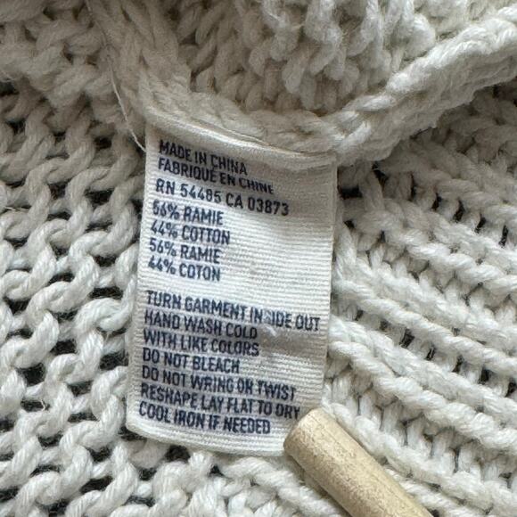 AMERICAN EAGLE Cropped Cardigan Beige Open‎ Knit Button Up Soft Casual Coastal - Picture 5 of 6